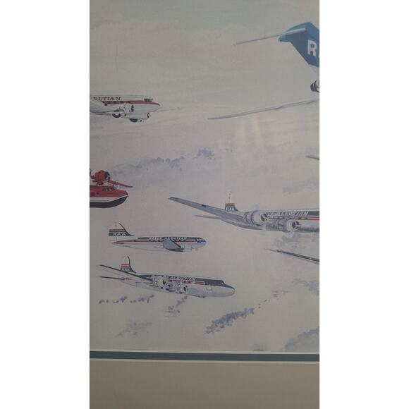 Reeve Aleutian Airlines Print Alaska Air History S Reeves 88 - Picture 3 of 6